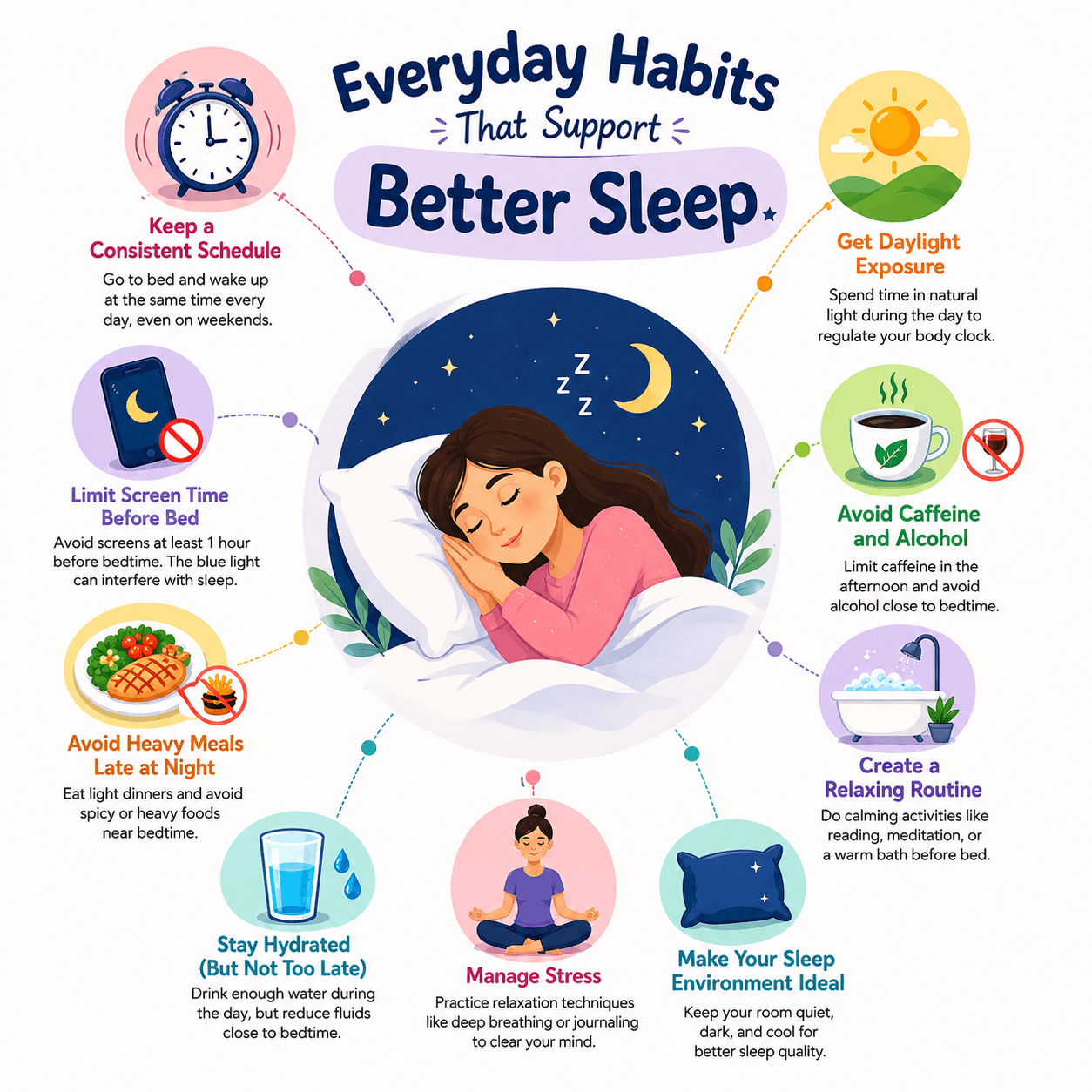 Everyday habits that support better sleep